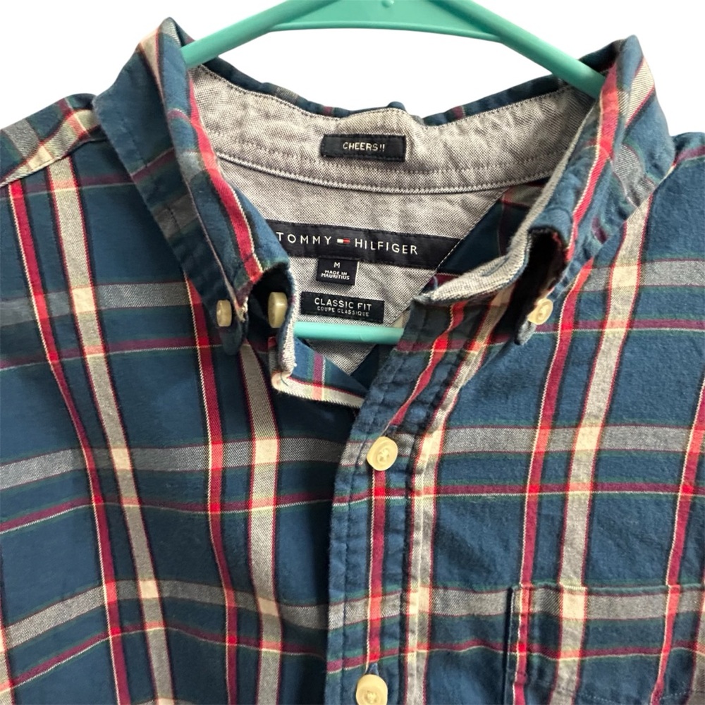 Tommy Hilfiger Men's Blue Plaid Shirt